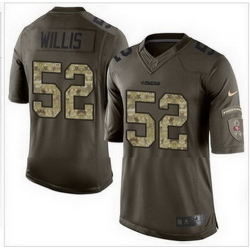 Nike San Francisco 49ers #52 Patrick Willis Green Mens Stitched NFL Limited Salute to Service Jersey