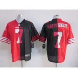 Nike San Francisco 49ers 7 Colin Kaepernick Black Red Elite Split NFL Jersey