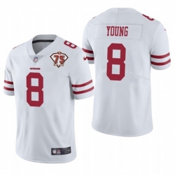 Nike San Francisco 49ers 8 Steve Young White 75th Anniversary Vapor Untouchable Limited Jersey