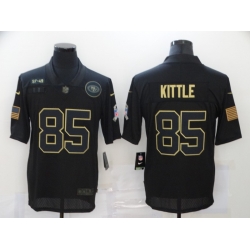 Nike San Francisco 49ers 85 George Kittle Black 2020 Salute To Service Limited Jersey