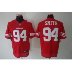 Nike San Francisco 49ers 94 Justin Smith Red Elite NFL Jersey