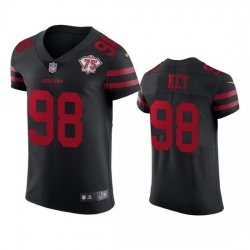 Nike San Francisco 49ers 98 Arden Key Black Alternate Men 75th Anniversary Stitched NFL Vapor Untouchable Elite Jersey