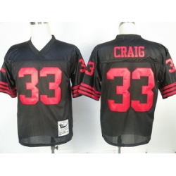 San Francisco 49ers 33 Craig Black throwback Jerseys