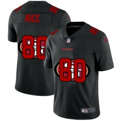 San Francisco 49ers 80 Jerry Rice Men Nike Team Logo Dual Overlap Limited NFL Jersey Black