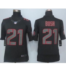 nike nfl jerseys san francisco 49ers 21 bush black[nike Impact Limited ][bush]