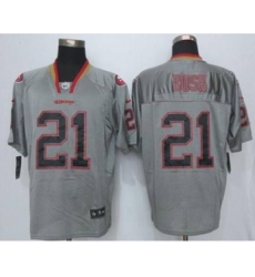 nike nfl jerseys san francisco 49ers 21 bush grey[Elite lights out][bush]