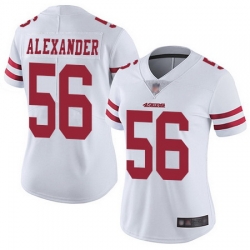 49ers 56 Kwon Alexander White Womens Stitched Football Vapor Untouchable Limited Jersey