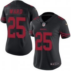 Nike 49ers #25 Jimmie Ward Black Womens Stitched NFL Limited Rush Jersey