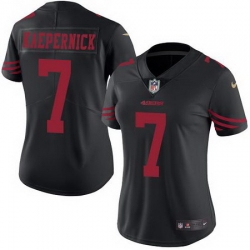 Nike 49ers #7 Colin Kaepernick Black Womens Stitched NFL Limited Rush Jersey