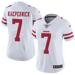 Nike 49ers #7 Colin Kaepernick White Womens Stitched NFL Vapor Untouchable Limited Jersey