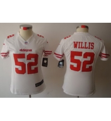 Women Nike San Francisco 49ers 52 Patrick Willis White Game LIMITED NFL Jerseys