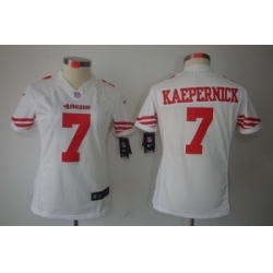 Women Nike San Francisco 49ers 7 Colin Kaepernick White Color LIMITED NFL Jerseys