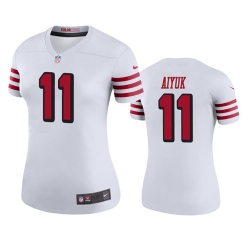 Women San Francisco 49ers Brandon Aiyuk 11 White Rush Jersey