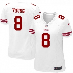 Womens Nike San Francisco 49ers 8 Steve Young Game White NFL Jersey