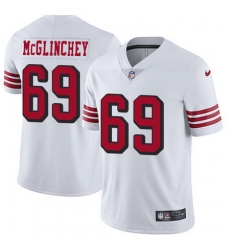 Nike 49ers #69 Mike McGlinchey White Rush Youth Stitched NFL Vapor Untouchable Limited Jersey