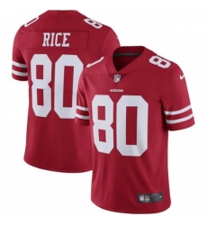 Youth Nike San Francisco 49ers 80 Jerry Rice Red Team Color Vapor Untouchable Limited Player NFL Jersey