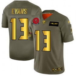 Buccaneers 13 Mike Evans Camo Gold Men Stitched Football Limited 2019 Salute To Service Jersey