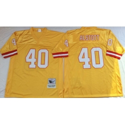 Buccaneers 40 Mike Alstott Yellow Throwback Jersey