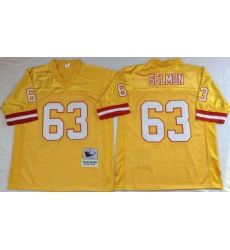 Buccaneers 63 Roy Selmon Yellow Throwback Jersey