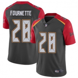 Men Tampa Bay Buccaneers 28 Leonard Fournette Gray Men Stitched NFL Limited Inverted Legend Jersey