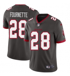 Men Tampa Bay Buccaneers 28 Leonard Fournette Men Nike Pewter Alternate Vapor Limited Jersey