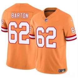 Men Tampa Bay Buccaneers 62 Graham Barton Orange 2024 Draft F U S E  Throwback Limited Stitched Jersey