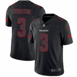 Mens Nike Tampa Bay Buccaneers 3 Jameis Winston Limited Black Rush Impact NFL Jersey