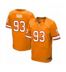 Mens Tampa Bay Buccaneers 93 Ndamukong Suh Elite Orange Glaze Alternate Football Jersey