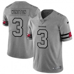 Nike Buccaneers 3 Jameis Winston 2019 Gray Gridiron Gray Vapor Untouchable Limited Jersey