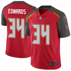 Nike Buccaneers 34 Mike Edwards Red Team Color Men Stitched NFL Vapor Untouchable Limited Jersey