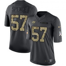 Nike Buccaneers #57 Noah Spence Black Mens Stitched NFL Limited 2016 Salute to Service Jersey