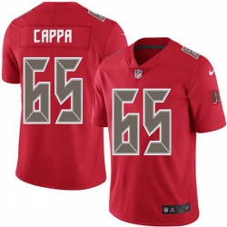 Nike Buccaneers 65 Alex Cappa Red Men Stitched NFL Limited Rush Jersey