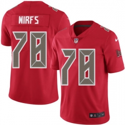 Nike Buccaneers 78 Tristan Wirfs Red Men Stitched NFL Limited Rush Jersey