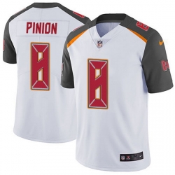 Nike Buccaneers 8 Bradley Pinion White Men Stitched NFL Vapor Untouchable Limited Jersey