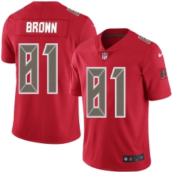 Nike Tampa Bay Buccaneers 81 Antonio Brown Red Men Stitched NFL Limited Rush Jersey