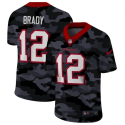 Tampa Bay Buccaneers 12 Tom Brady Men Nike 2020 Black CAMO Vapor Untouchable Limited Stitched NFL Jersey