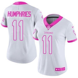 Nike Buccaneers #11 Adam Humphries White Pink Womens Stitched NFL Limited Rush Fashion Jersey