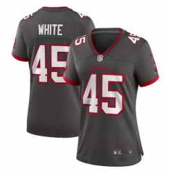 Women Nike Tampa Bay Buccaneers 45 Devin White Pewter Alternate Vapor Limited Football Jersey