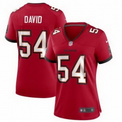 Women Nike Tampa Bay Buccaneers 54 Lavonte David Red Vapor Limited Jersey