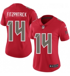 Womens Nike Tampa Bay Buccaneers 14 Ryan Fitzpatrick Limited Red Rush Vapor Untouchable NFL Jersey