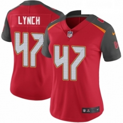 Womens Nike Tampa Bay Buccaneers 47 John Lynch Red Team Color Vapor Untouchable Limited Player NFL Jersey