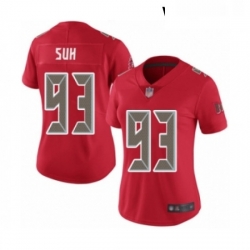 Womens Tampa Bay Buccaneers 93 Ndamukong Suh Limited Red Rush Vapor Untouchable Football Jersey