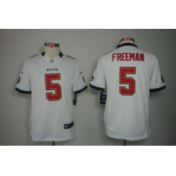 Youth Nike Tampa Bay Buccanee #5 Josh Freeman White Color Limited Jerseys