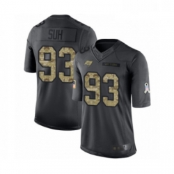 Youth Tampa Bay Buccaneers 93 Ndamukong Suh Limited Black 2016 Salute to Service Football Jersey