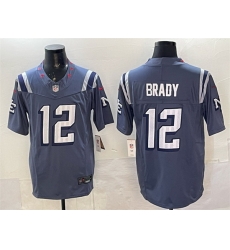 Men New England Patriots 12 Tom Brady 2025 F U S E Rivalries Vapor Limited Stitched Football Jersey
