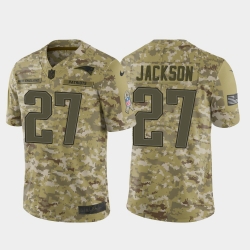 Men New England Patriots #27 J.C. Jackson Camo 2018 Salute to Service Jersey