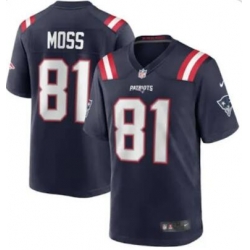 Men Nike New England Patriots #81 Randy Moss Blue Vapor Limited blue Jersey