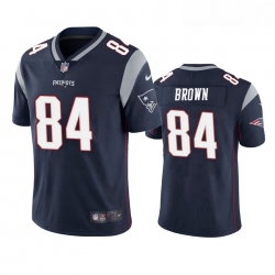 Men Nike New England Patriots 84 Antonio Brown Navy Blue Vapor Limited Jersey