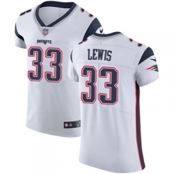 Men Nike Patriots #33 Dion Lewis White Stitched NFL Vapor Untouchable Elite Jersey