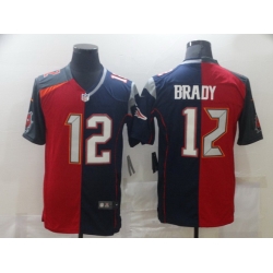 Men Nike Tampa Bay Buccaneers  26 New England Patriots 12 Tom Brady Men Red Navy Blue Limited NFL 2020 2021 Jersey